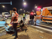 الرملة 4 إصابات في حادث طرق على شارع 40 القريب من مفرق الرملة 